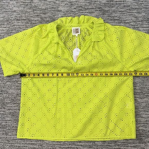 NWT A Shirt Thing MARGOT EYELET
LIME Blouse Size Large - Picture 8 of 11
